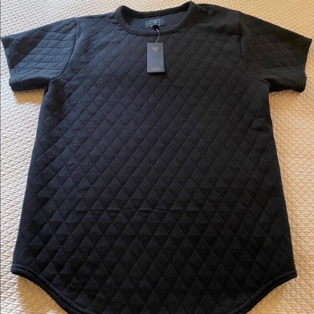 NWT Men's Medium Guess Quilted Ardmore Short Sleeve Shirt